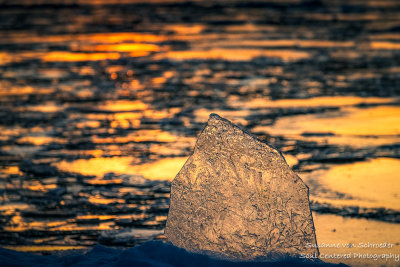 Ice shard in evening light