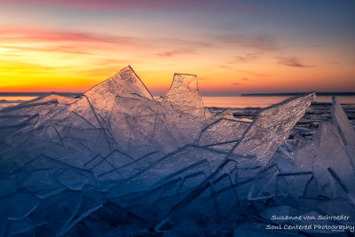 Ice shards at sunset 3