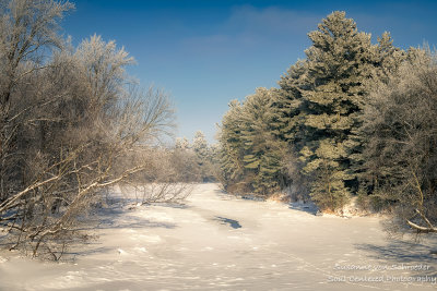 The Chippewa River with rime frost, Wisconsin