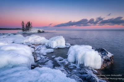 Blue Hour and ice, at Tombolo 1