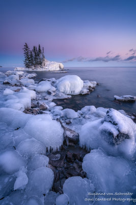 Blue Hour and ice, at Tombolo 2