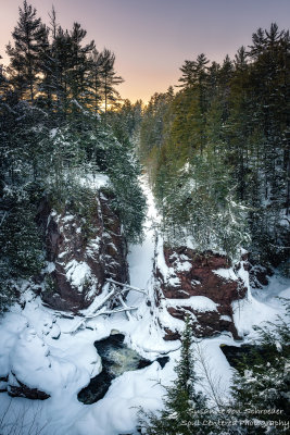 Sunset mood at Copper Falls State park