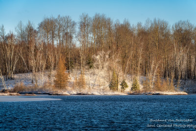 Spring snow, Audie Lake