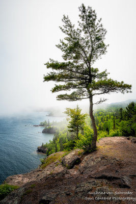 A foggy day along the shoreline of Lake Superior. View from Shovel Point at Tettegouche State park 2