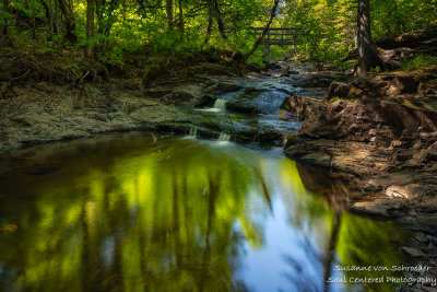 Quiet spot with colorful reflections