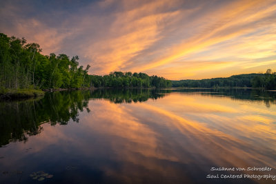 Evening colors at Audie Lake