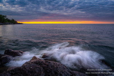 Moody sunrise, Lake Superior