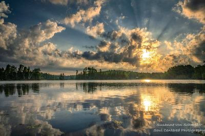 Sun and clouds - Audie Lake 1