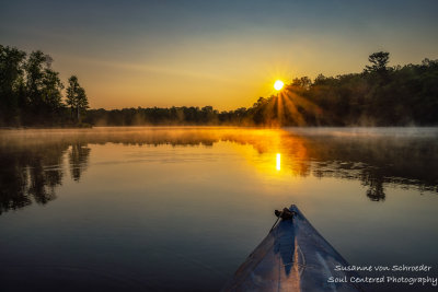 Sunrise kayaking, Audie Lake