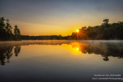 Foggy sunrise, Audie Lake 2