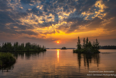 Summer sunset, Chippewa flowage, Wisconsin