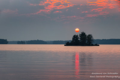 Red sunset at the Chippewa Flowage