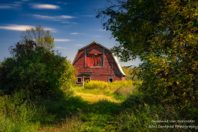 A little red barn