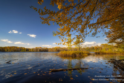 A breezy autumn day at Audie Lake