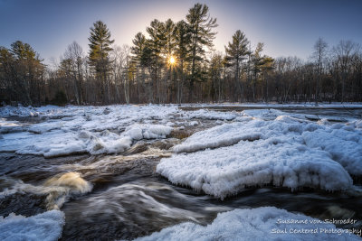 Ice break-up at the Flambeau river