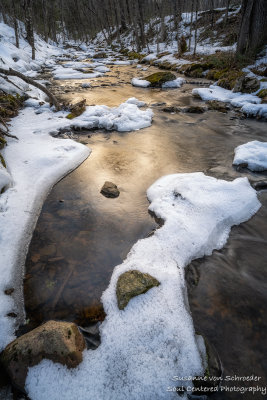 Ice and snow melt at a creek 3