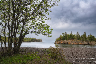 Cloudy spring day at Split Rock lighthouse 1