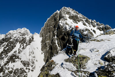 Myself, behind the summit of Lomnicky Peak 2634m, High Tatras