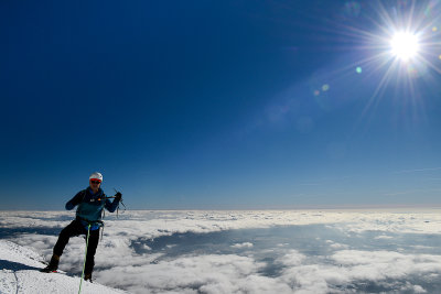 Myself ascending Lomnicky Peak 2634m, High Tatras