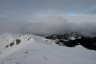Looking down Chuda Turnia 1858m and Uplazianska Kopa 1796m on the left, West Tatras