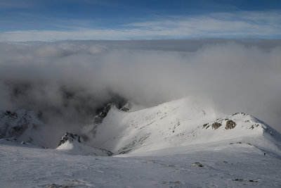 Looking down Chuda Turnia 1858m and Uplazianska Kopa 1796m behind, West Tatras