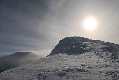 On the way up to Ciemniak 2096m, behind on the left Krzesanica 2122m, West Tatras