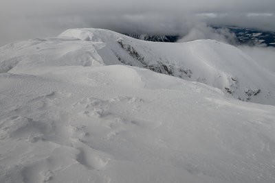 Looking towards Ciemniak 2096m from Krzesanica 2122m, West Tatras