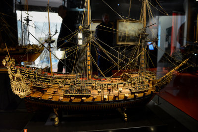 Old warship model, National Maritime Museum in Greenwich, London