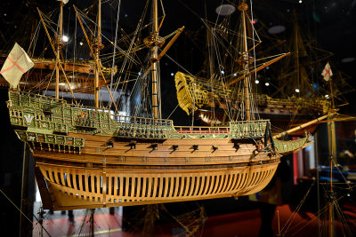 Old warship model, National Maritime Museum in Greenwich, London