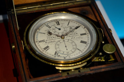 Old naval chronometer, National Maritime Museum in Greenwich, London