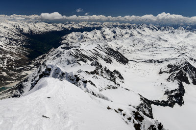 SE view from the summit of Groglockner 3798m, Hohe Tauern NP 