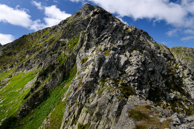 View towards Jahnaci Peak 2230m along Med'odolský Ridge, Tatra NP