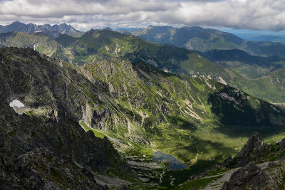 Closup of Kolova Valley from the summit of Jahnaci Peak 2230m, Tatra NP