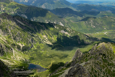 Closup of Kolova Valley from the summit of Jahnaci Peak 2230m, Tatra NP