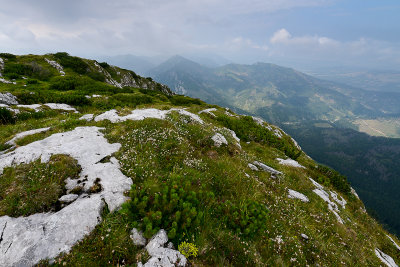 NW view from Kominiarski Peak 1829m, Chocholowska Valley in the bottom, Tatra NP