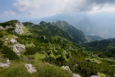 W view along Raptawicka Ridge towards Giewont 1894m, Tatra NP