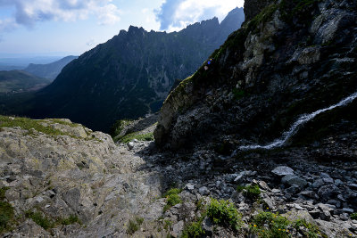 Looking back towards Zabie Peaks 2259m from the ascend to Kazalnica, Tatra NP