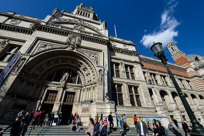 Main Entrance to Victoria & Albert Museum from Cromwell Road, London
