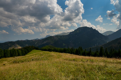 View from Jaworzyna Glade towards Kominiarski Peak 1829m, Tatra NP