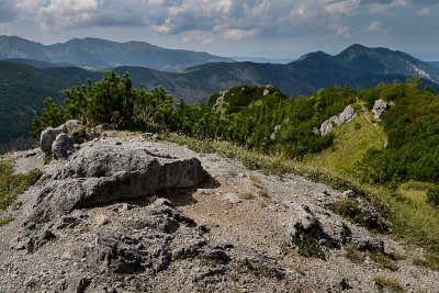 W view from Bobrowiec 1663m with Osobita 1687m on the right, Tatra NP