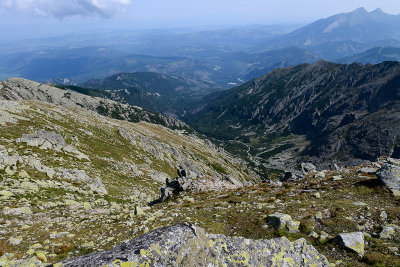 Looking down Waksmudzka Valley from Koszysta ridge near Wielka Koszysta 2198m, Tatra NP