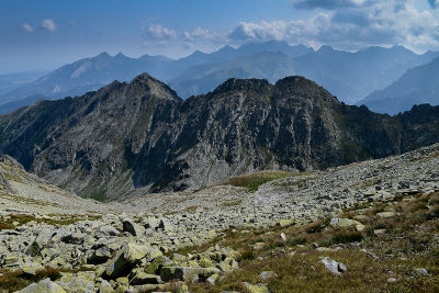 Looking towards Woloszyn ridge 2155m from Waksmudzki Peak 2189m, Tatra NP