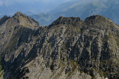 Close-up of Woloszyn ridge 2155m from Waksmudzki Peak 2189m, Tatra NP