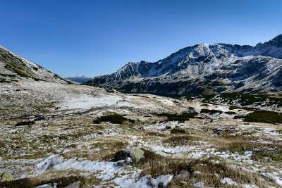 The upper Five Polish Lakes Valley with Miedziane 2223m on the right, Tatra NP