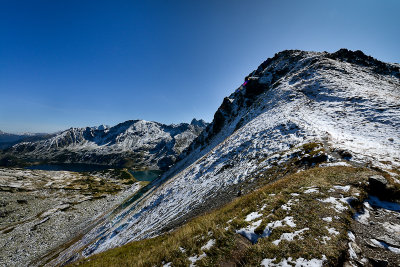 Looking towards Gladki Peak 2065m from Gladka Pass 1994m, Tatra NP