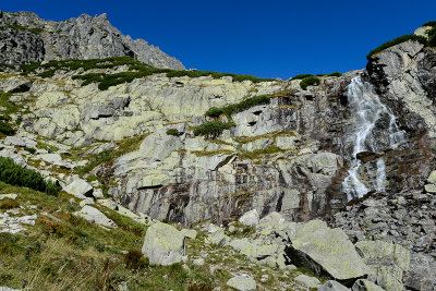 25 meters high Skok waterfall in Mlynicka Valley, Tatra NP