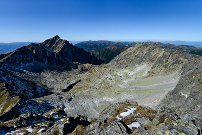 Looking towards Krivan 2495m and Nefcerka Valley below from the summit of Furkotsky Stit 2404m, Tatra NP