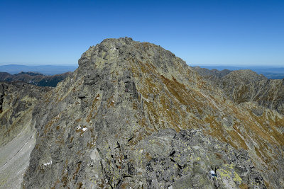 Looking towards Hruby Peak 4028m from Furkotsky Stit 2404m, between the ridge to be climbed, Tatra NP