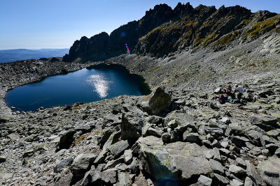 Approaching Upper Wahlenberg Lake 2150m, Ostra 2350m behind, Tatra NP
