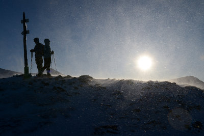 Hikers on Trzydniowianski Peak 1758m, Tatra NP